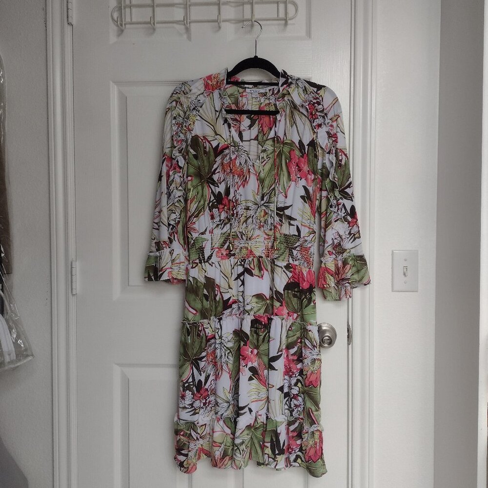 Chico's Ruffle Bell Sleeve Dress